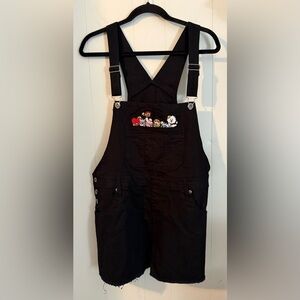 BT21 Embroidered Black Shortalls, Size XL